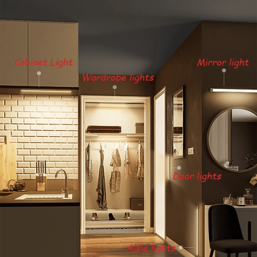 Barra de luz LED 60cm c/sensor de mov. Imantada - Imagen 5