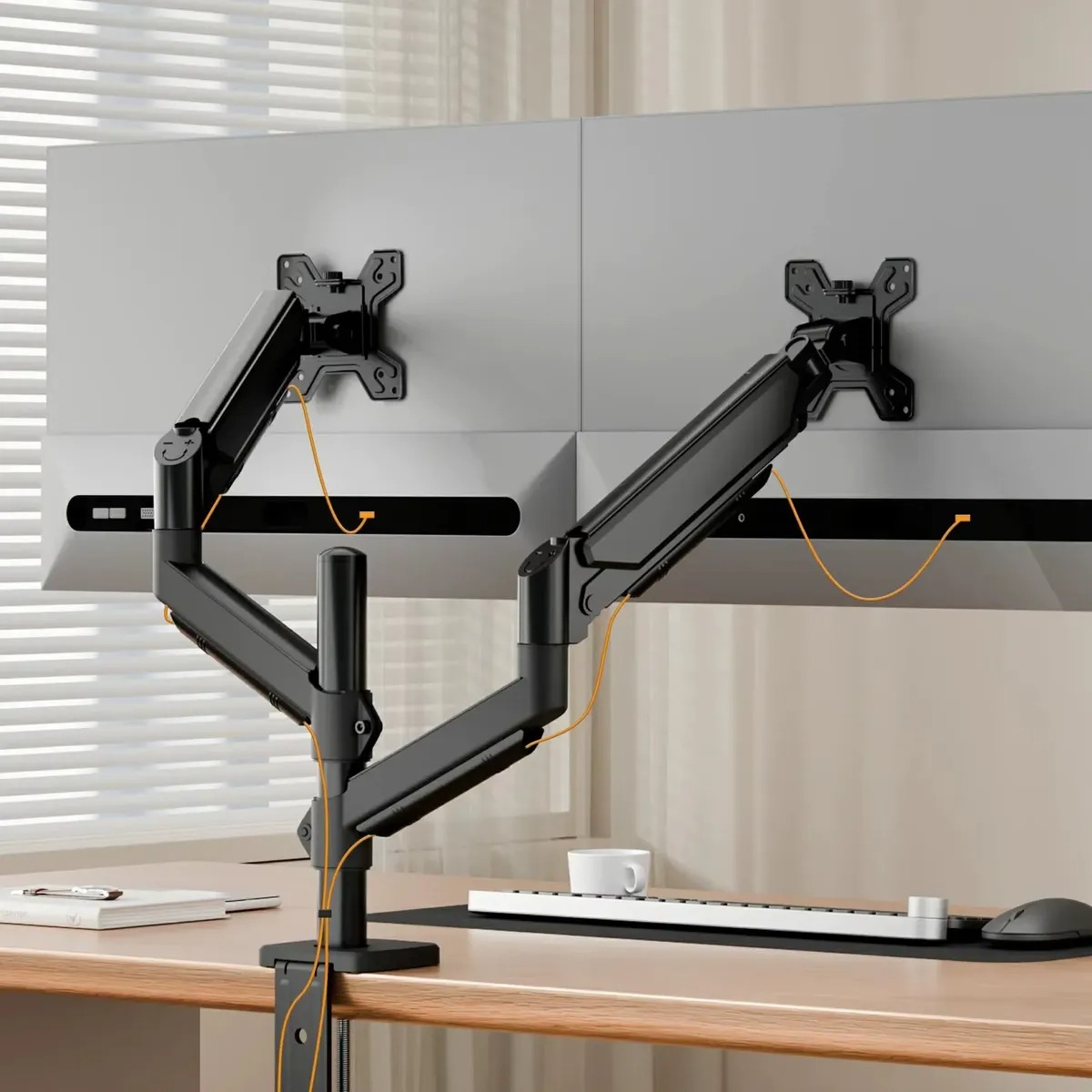 Soporte Doble para Monitor - Brazo Articulado Hidráulico (Modelo ZJ-K7901) - Imagen 4